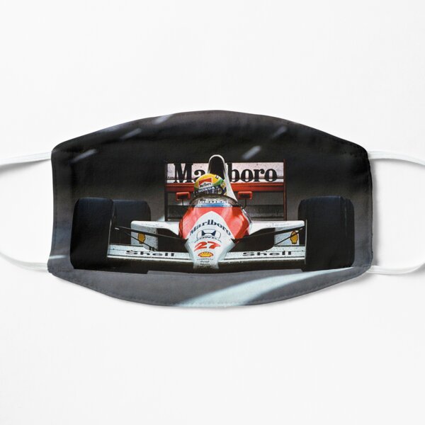 Ayrton Senna racing during the 1990 US Grand Prix Mask