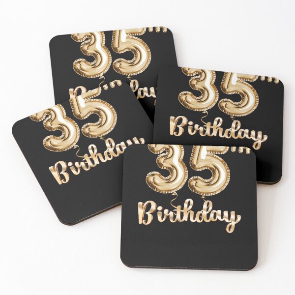 Item preview, 35th Birthday Gifts - Party Balloons Gold designed and sold by betternotes.
