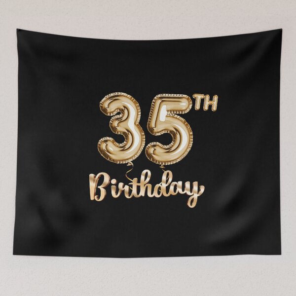 Item preview, 35th Birthday Gifts - Party Balloons Gold designed and sold by betternotes.