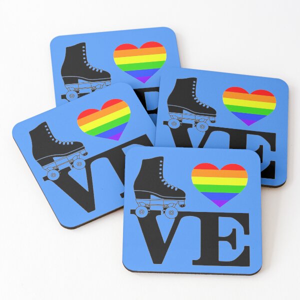 Item preview, Blue power LGBT love roller skate designed and sold by saposzer.