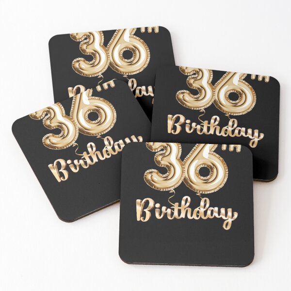 Item preview, 36th Birthday Gifts - Party Balloons Gold designed and sold by betternotes.