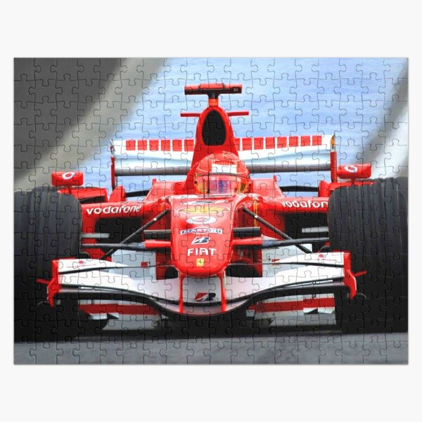 Michael Schumacher racing his 2006 F1 car Jigsaw Puzzle
