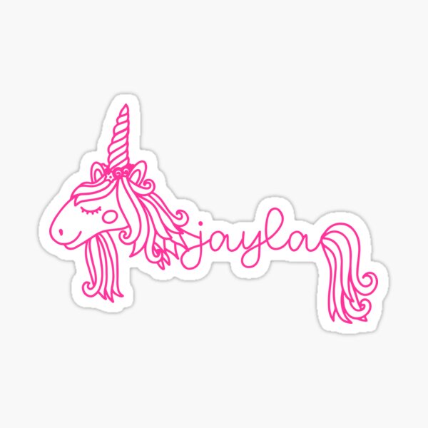 Item preview, Nombre de niña personalizado Jayla Pink Unicorn designed and sold by JaneApril.