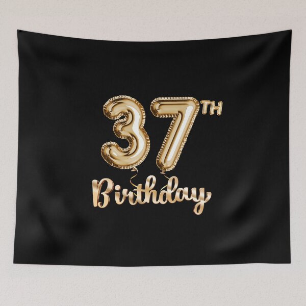 Item preview, 37th Birthday Gifts - Party Balloons Gold designed and sold by betternotes.