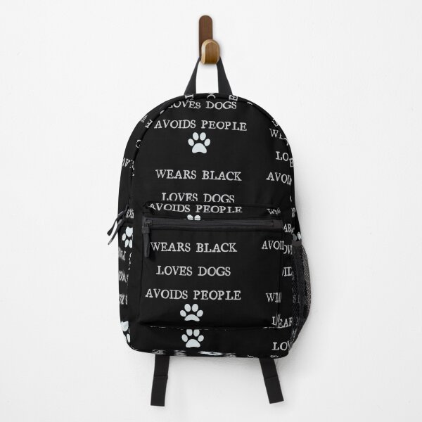 Item preview, Wears black loves dogs avoids people designed and sold by Monkey204.