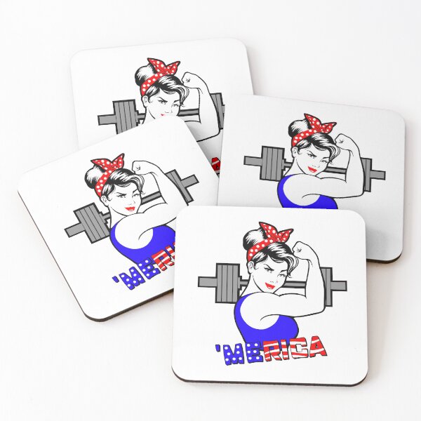 Item preview, Patriotic weightlifing girl designed and sold by Tim Addison.