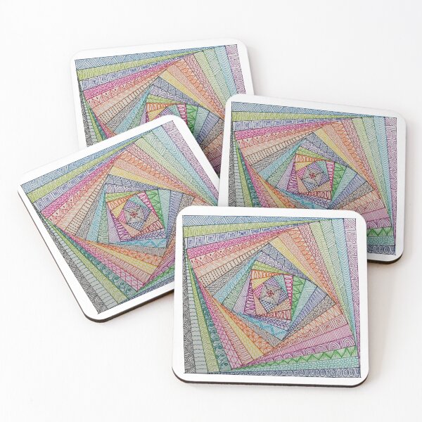 Item preview, Hand Drawn Art Prints Square, Geometric, Colorful designed and sold by tshirtfandom.