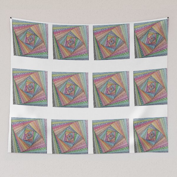 Item preview, Hand Drawn Art Prints Square, Geometric, Colorful designed and sold by tshirtfandom.