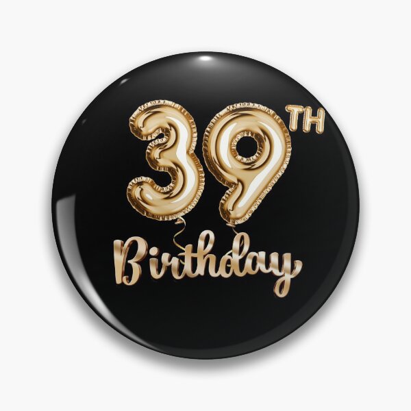 Item preview, 39th Birthday Gifts - Party Balloons Gold designed and sold by betternotes.