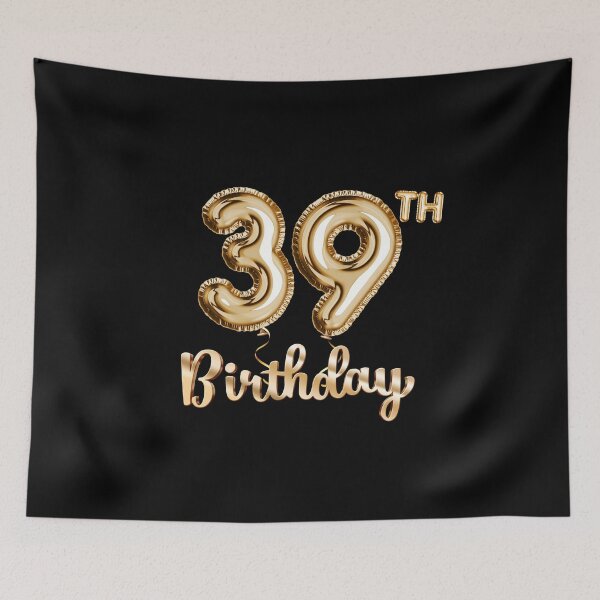 Item preview, 39th Birthday Gifts - Party Balloons Gold designed and sold by betternotes.