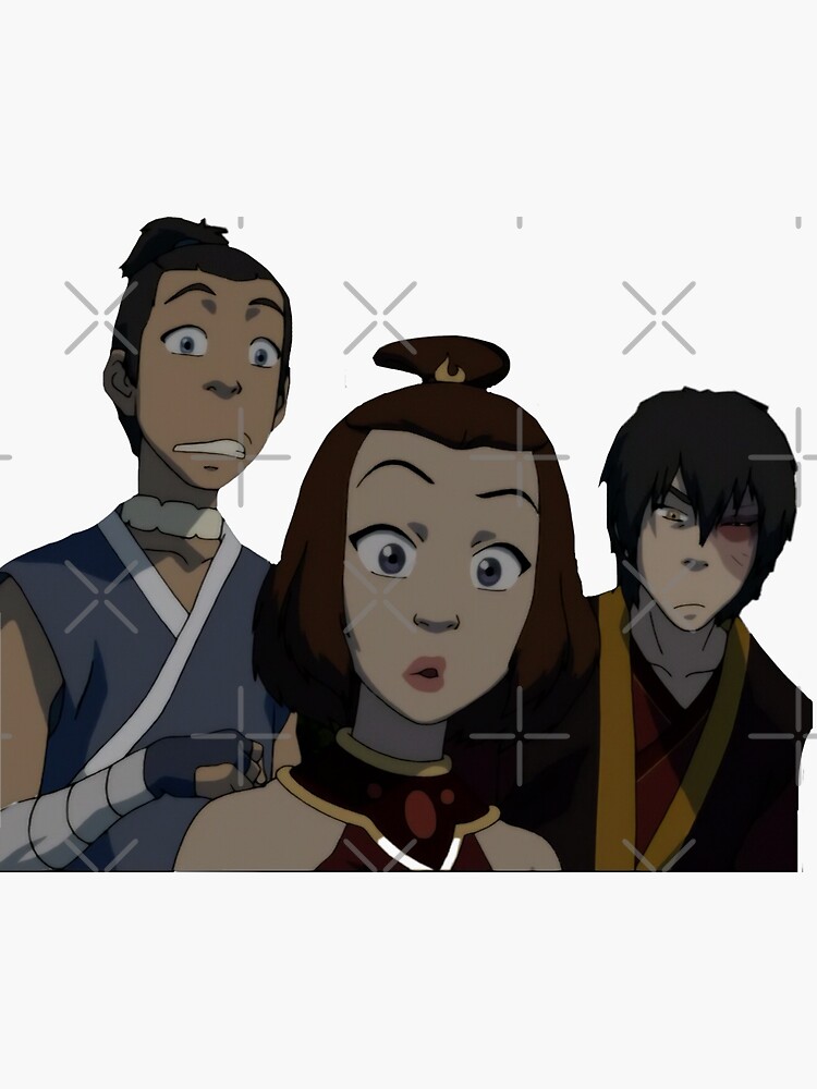 "sokka, suki, and zuko" Sticker for Sale by realtas Redbubble