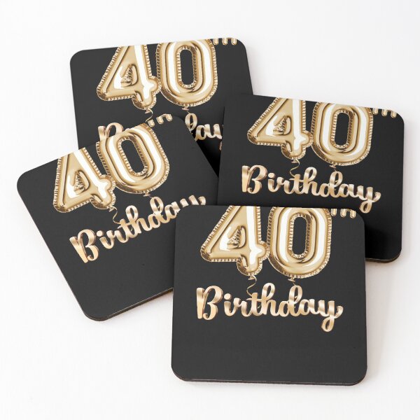 Item preview, 40th Birthday Gifts - Party Balloons Gold designed and sold by betternotes.