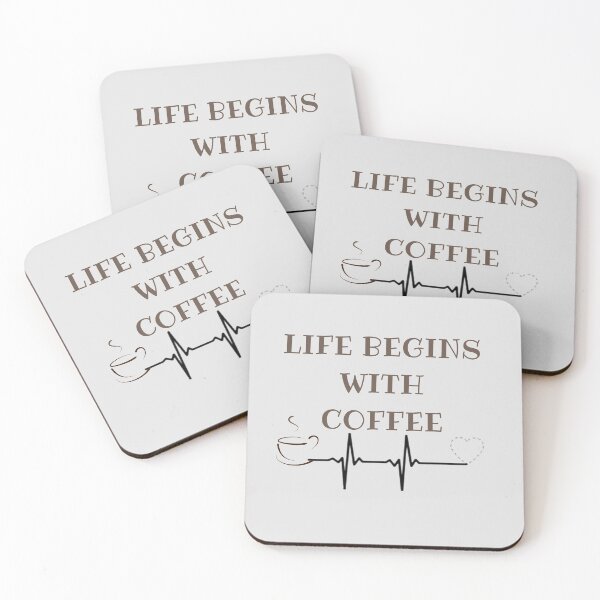 Item preview, Life begins with coffee designed and sold by Monkey204.