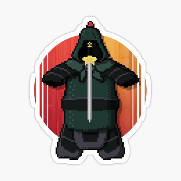 "8-bit" Chinese Warrior Armor-Sword Seal (RRP208) Sticker