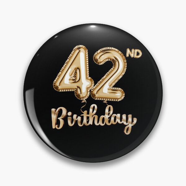 Item preview, 42nd Birthday Gifts - Party Balloons Gold designed and sold by betternotes.