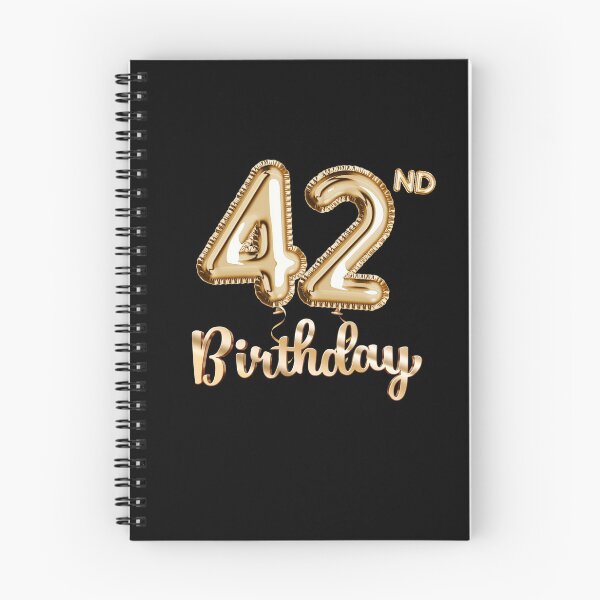 Item preview, 42nd Birthday Gifts - Party Balloons Gold designed and sold by betternotes.