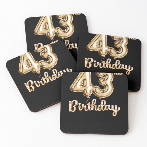 Item preview, 43rd Birthday Gifts - Party Balloons Gold designed and sold by betternotes.
