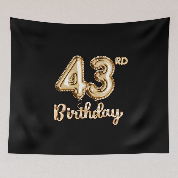 Item preview, 43rd Birthday Gifts - Party Balloons Gold designed and sold by betternotes.