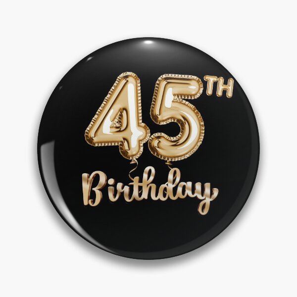 Item preview, 45th Birthday Gifts - Party Balloons Gold designed and sold by betternotes.