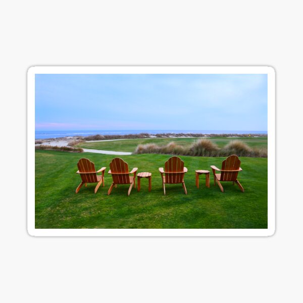 Chairs at the Eighteenth Green Sticker