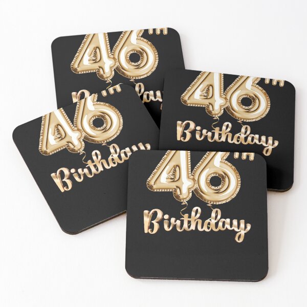 Item preview, 46th Birthday Gifts - Party Balloons Gold designed and sold by betternotes.