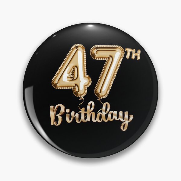 Item preview, 47th Birthday Gifts - Party Balloons Gold designed and sold by betternotes.