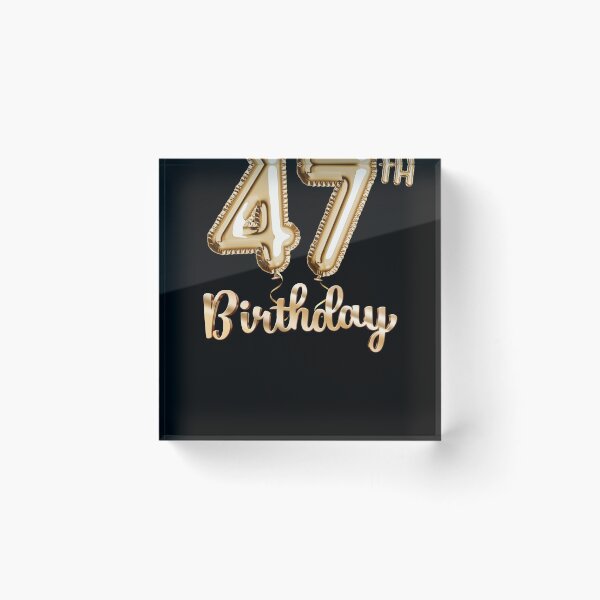 Item preview, 47th Birthday Gifts - Party Balloons Gold designed and sold by betternotes.