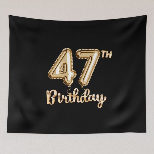 Item preview, 47th Birthday Gifts - Party Balloons Gold designed and sold by betternotes.