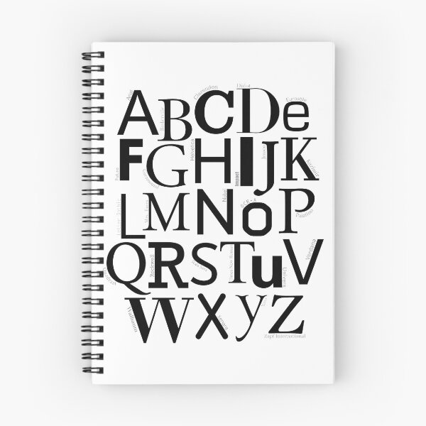 Item preview, Typography ABCs - Black and White designed and sold by jay-p.