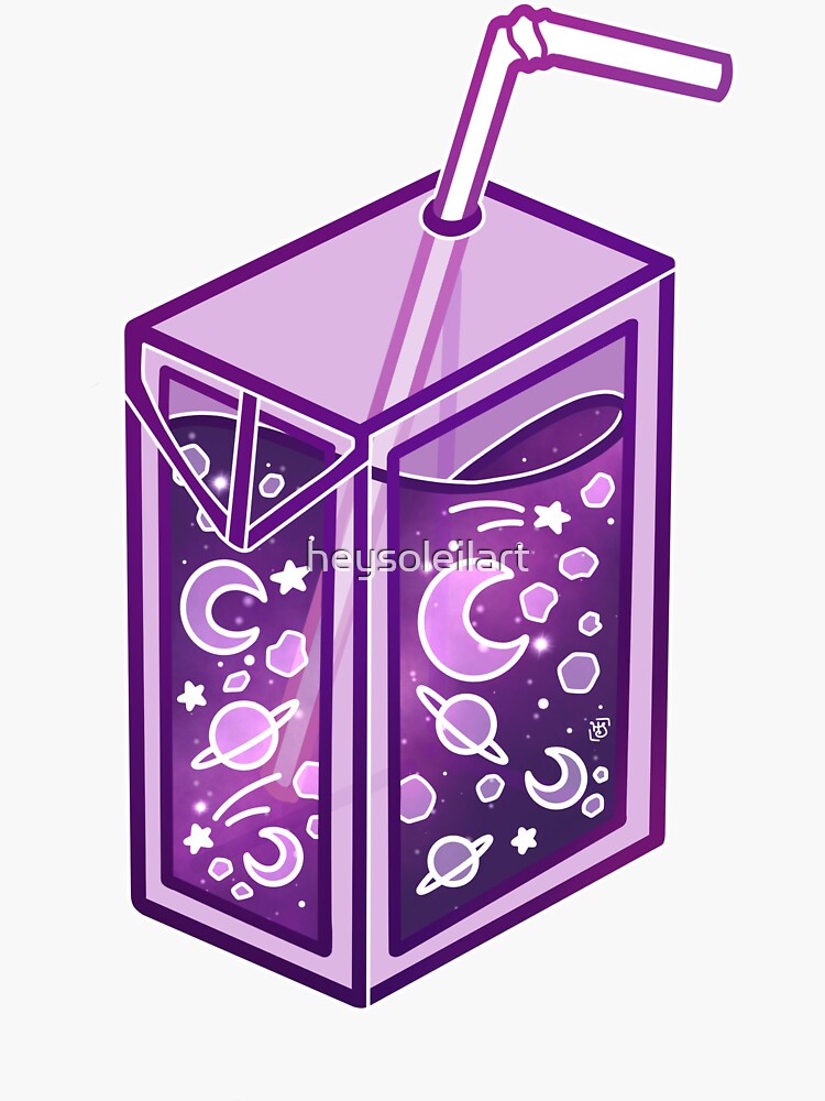 "Galaxy Juice Box" Sticker for Sale by heysoleilart Redbubble