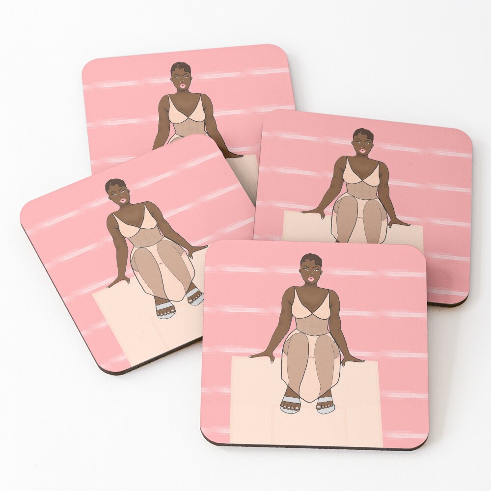 Item preview, Coasters (Set of 4) designed and sold by NyaDrawing.
