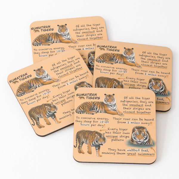Item preview, Sumatran Tigers Fun Facts designed and sold by troyanthonyart.