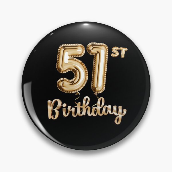 Item preview, 51st Birthday Gifts - Party Balloons Gold designed and sold by betternotes.