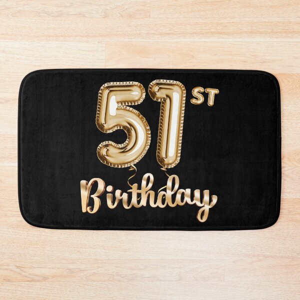 Item preview, 51st Birthday Gifts - Party Balloons Gold designed and sold by betternotes.