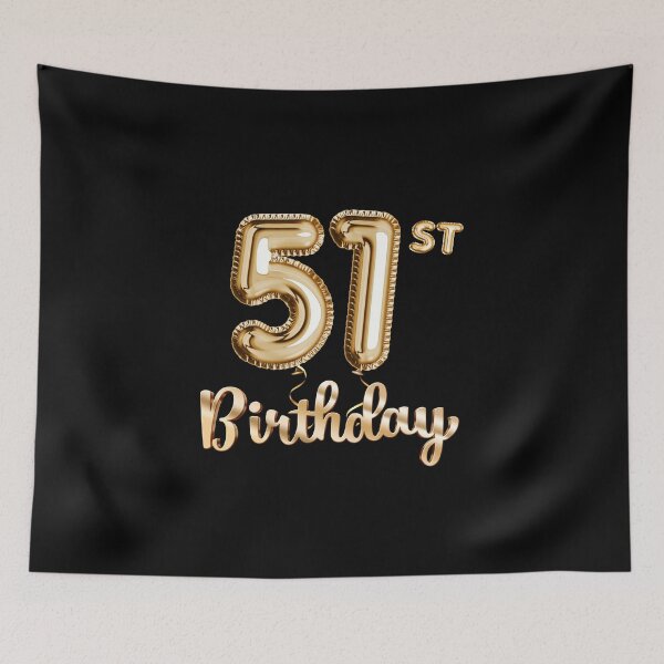 Item preview, 51st Birthday Gifts - Party Balloons Gold designed and sold by betternotes.