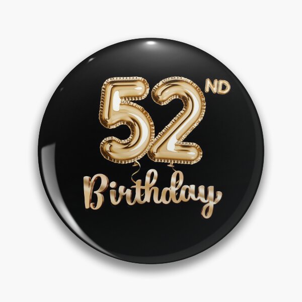 Item preview, 52nd Birthday Gifts - Party Balloons Gold designed and sold by betternotes.