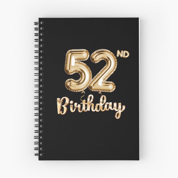 Item preview, 52nd Birthday Gifts - Party Balloons Gold designed and sold by betternotes.