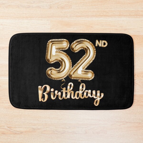 Item preview, 52nd Birthday Gifts - Party Balloons Gold designed and sold by betternotes.