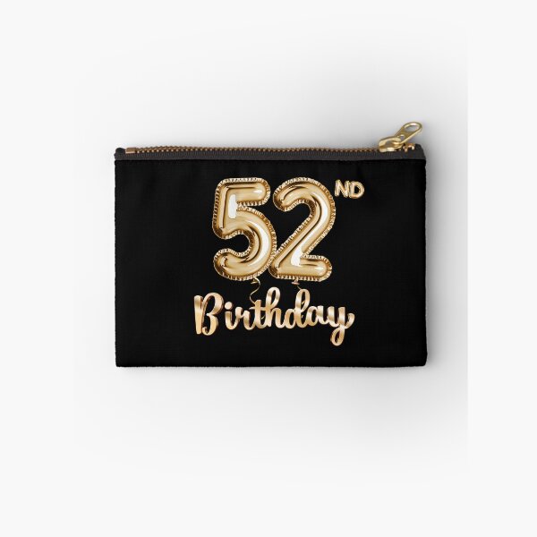 Item preview, 52nd Birthday Gifts - Party Balloons Gold designed and sold by betternotes.