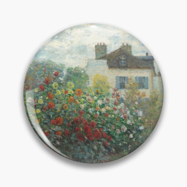 Item preview, A Corner of the Garden with Dahlias by Claude Monet  (1873)  designed and sold by EonDesigns.