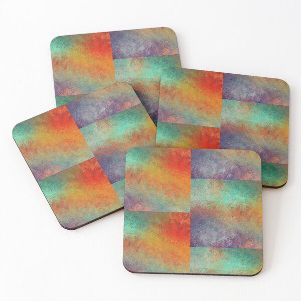 Item preview, Abstract green - bleu - orange -red- yellow designed and sold by Minimal Calm.