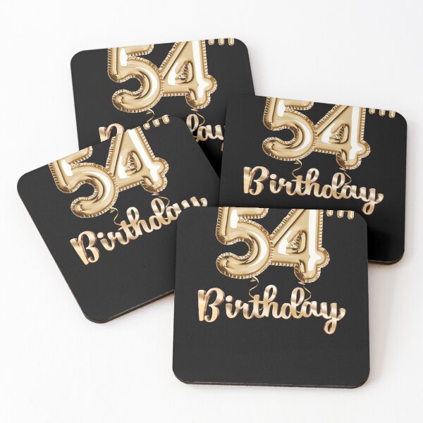 Item preview, 54th Birthday Gifts - Party Balloons Gold designed and sold by betternotes.