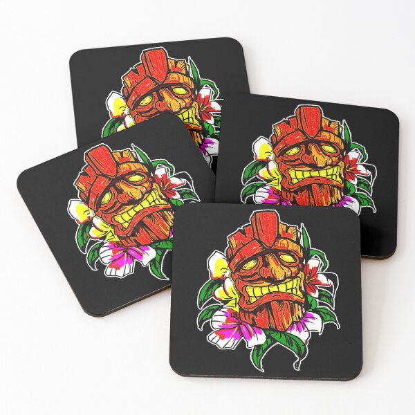 Item preview, Orange Tiki on a Bed of flowers  designed and sold by SilentlyRob668.