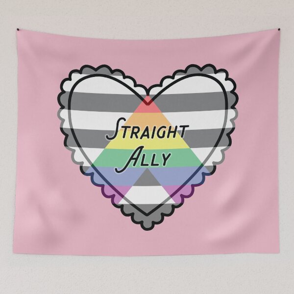 Item preview, straight ally pride flag designed and sold by prismatic paper co.