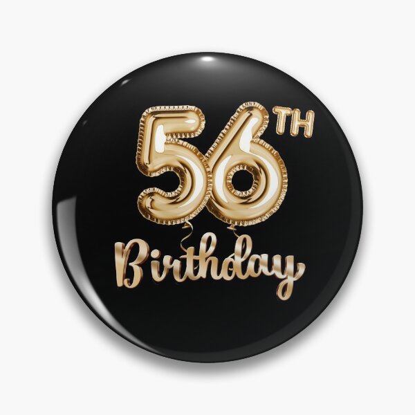 Item preview, 56th Birthday Gifts - Party Balloons Gold designed and sold by betternotes.