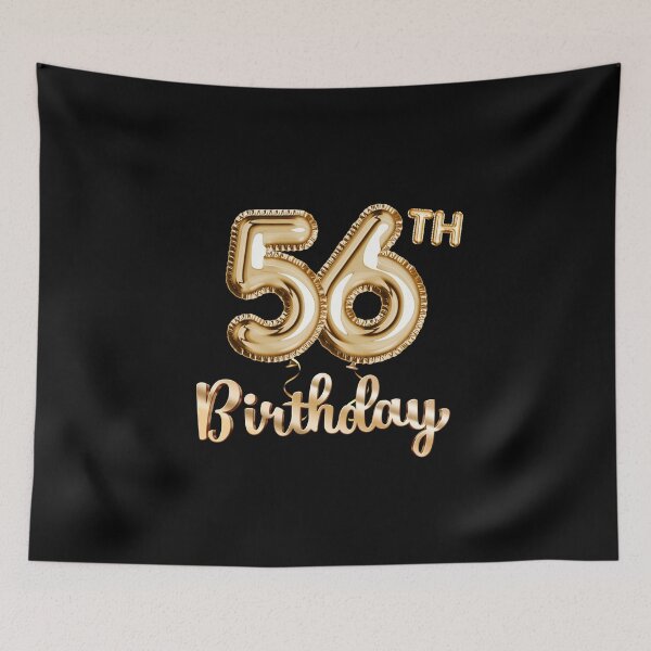 Item preview, 56th Birthday Gifts - Party Balloons Gold designed and sold by betternotes.