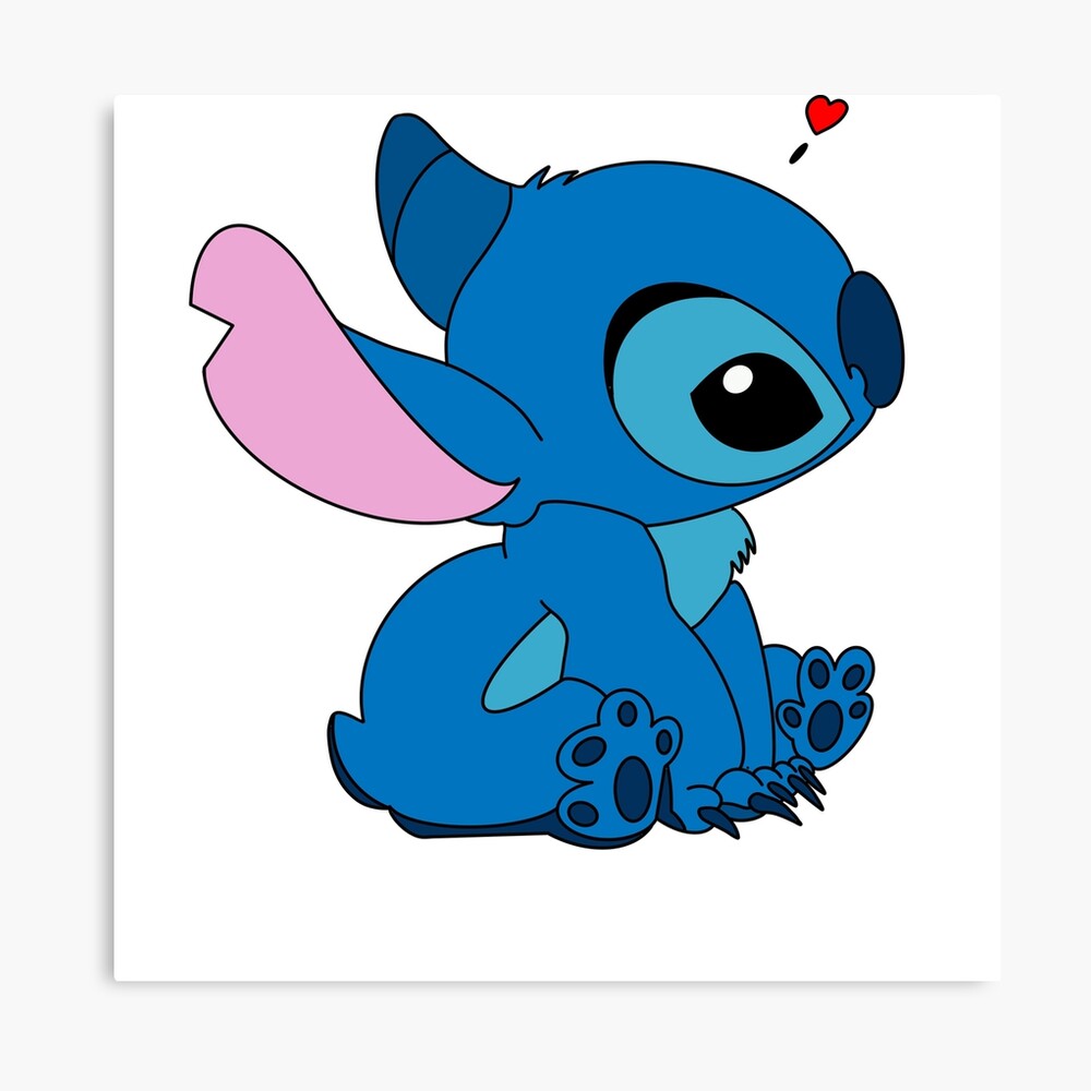Dessin De Stitch En Couleur A Imprimer Impression métallique for Sale avec l'œuvre « Stitch de Lilo et Stitch :) » de l'artiste Giah Sharf | Redbubble
