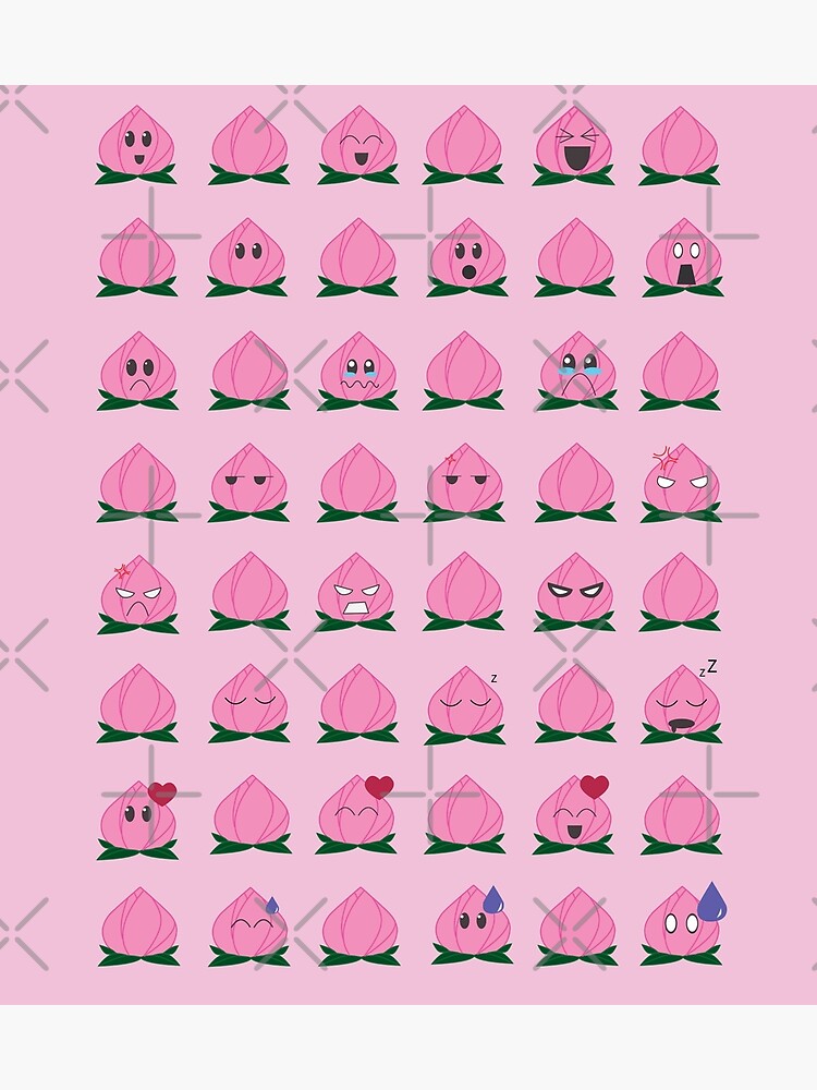 "Rosebud Emoji Grid" Poster by jennibee20 Redbubble