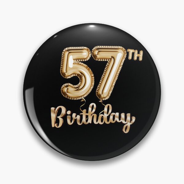 Item preview, 57th Birthday Gifts - Party Balloons Gold designed and sold by betternotes.