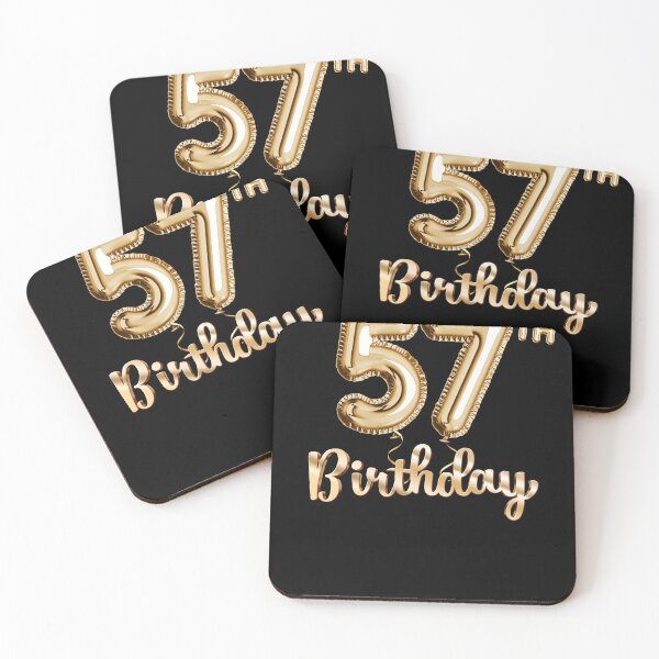 Item preview, 57th Birthday Gifts - Party Balloons Gold designed and sold by betternotes.